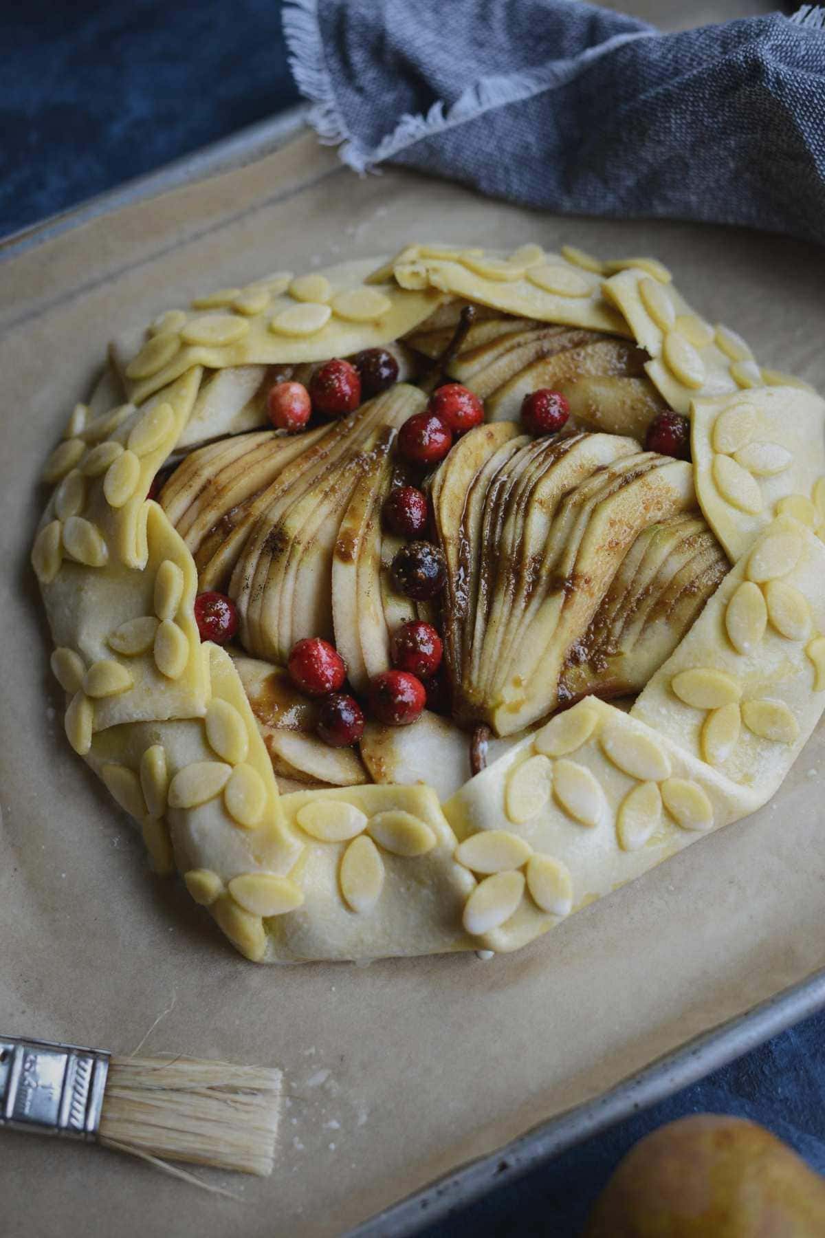 Fare Isle | Vegan Cranberry Pear Galette