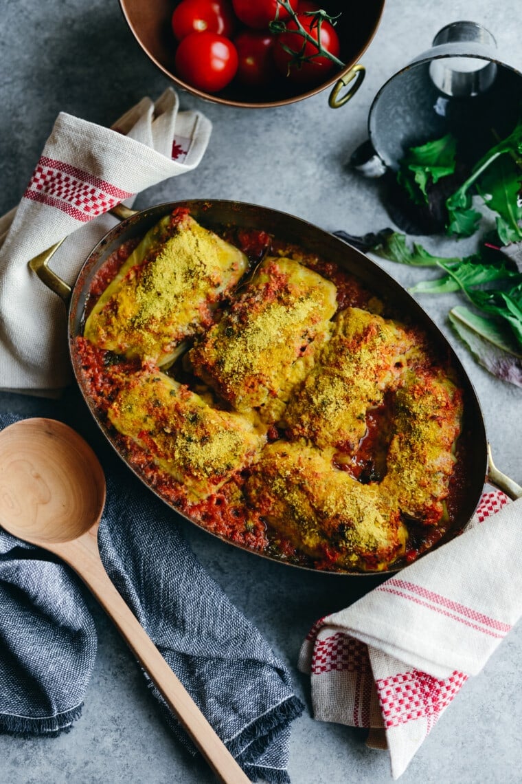 Vegan stuffed Cabbage Rolls recipe Fare Isle