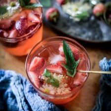 Fare Isle x Prairie Organics Strawberry Elderflower Gin Smash
