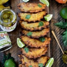 Fare Isle | Plantain Empanadas with Green Chile Black Bean Filling and Spicy Jalapeño Fire Roasted Tomato Salsa
