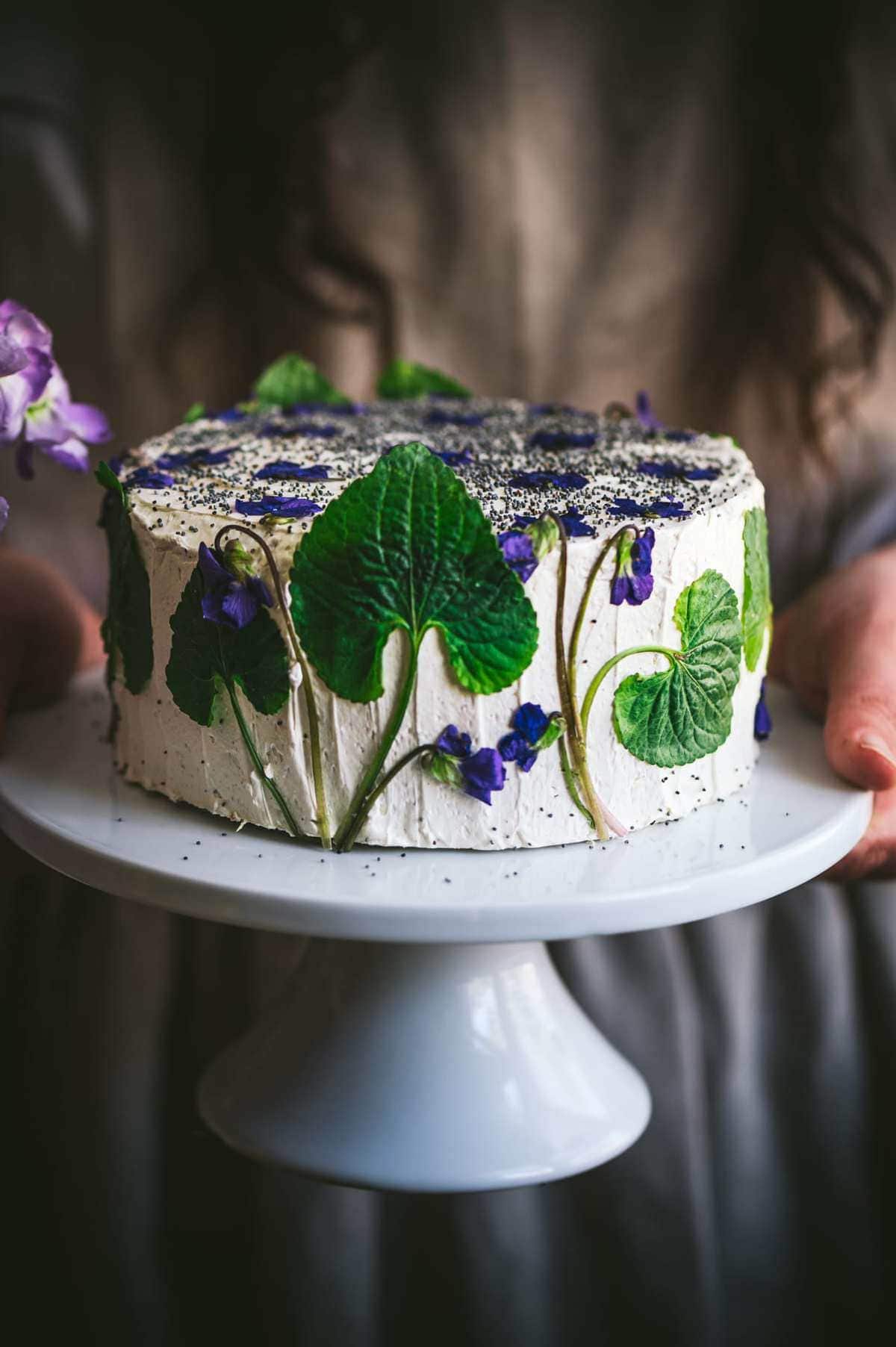 Violet Lemon Poppy Seed Cake, Fare Isle