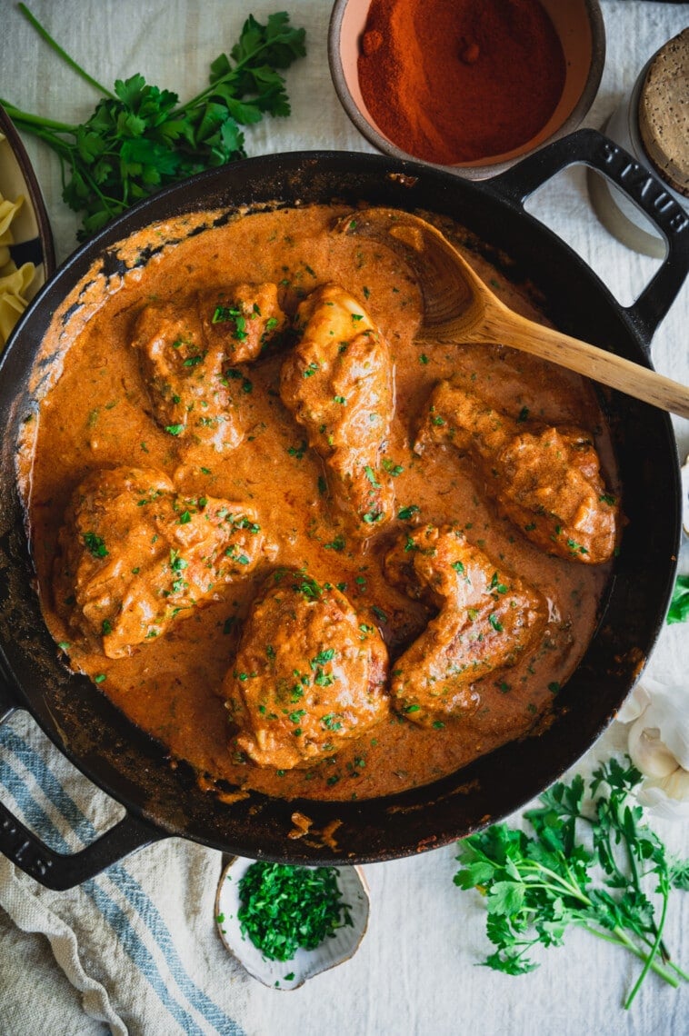 Hungarian Chicken Paprikash Recipe (Paprikás Csirke) Fare Isle
